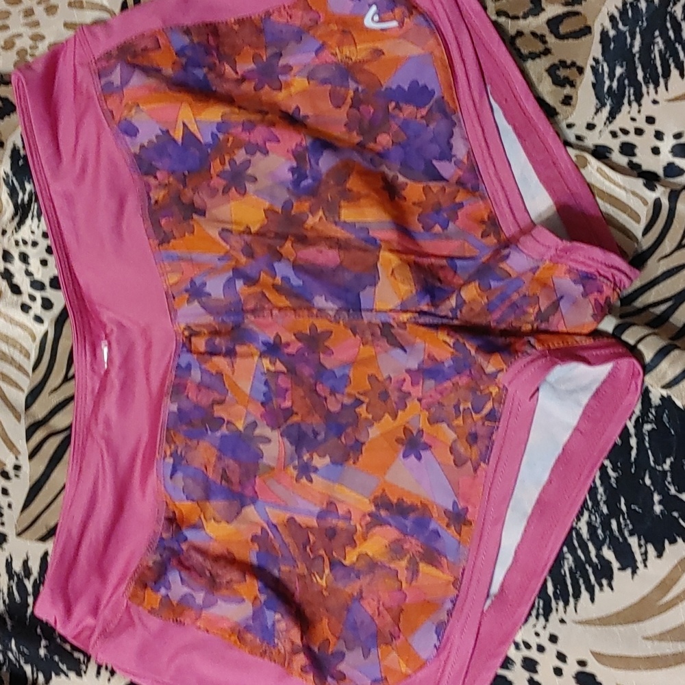 Pink Purple Orange Head Shorts Sz Lg